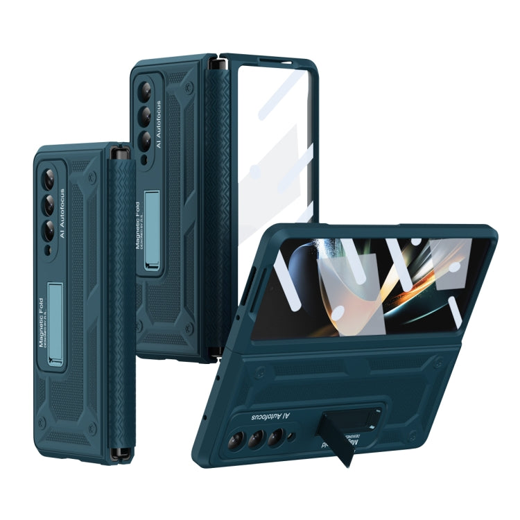 For Samsung Galaxy Z Fold4 5G Integrated TPU Telescopic Hinge Phone Case with Stand(Green) - Galaxy Z Fold4 5G Cases by buy2fix | Online Shopping UK | buy2fix