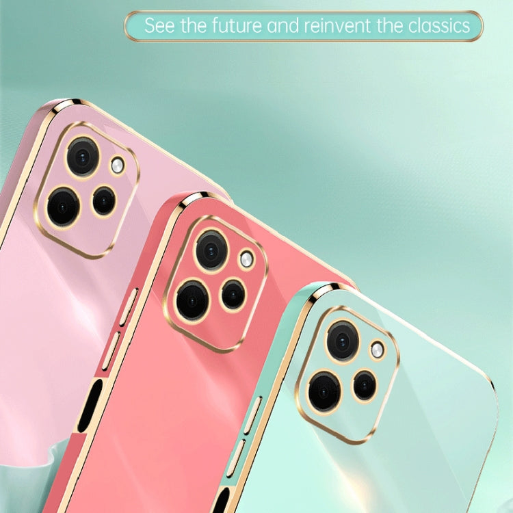 For Huawei nova Y61 XINLI Straight Edge 6D Electroplate TPU Phone Case(Black) - Huawei Cases by XINLI | Online Shopping UK | buy2fix