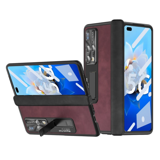 For Huawei Mate X2 5G Napa Texture All-inclusive Phone Case(Red) - Huawei Cases by buy2fix | Online Shopping UK | buy2fix