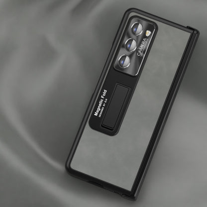 For Samsung Galaxy Z Fold2 5G Napa Texture All-inclusive Phone Case(Black) - Galaxy Phone Cases by buy2fix | Online Shopping UK | buy2fix