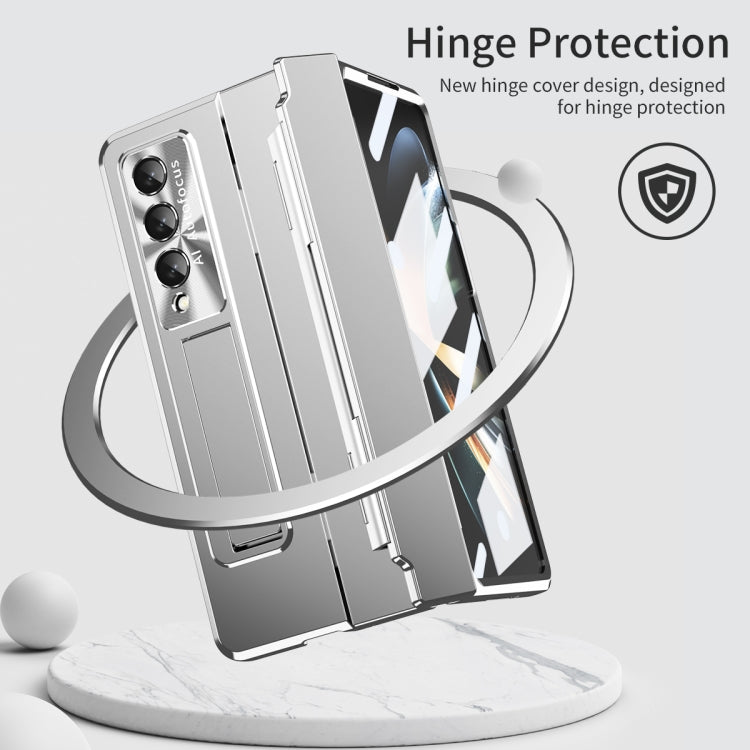 For Samsung Galaxy Z Fold3 5G Integrated Folding Phone Case with Hinge(Silver) - Galaxy Phone Cases by buy2fix | Online Shopping UK | buy2fix