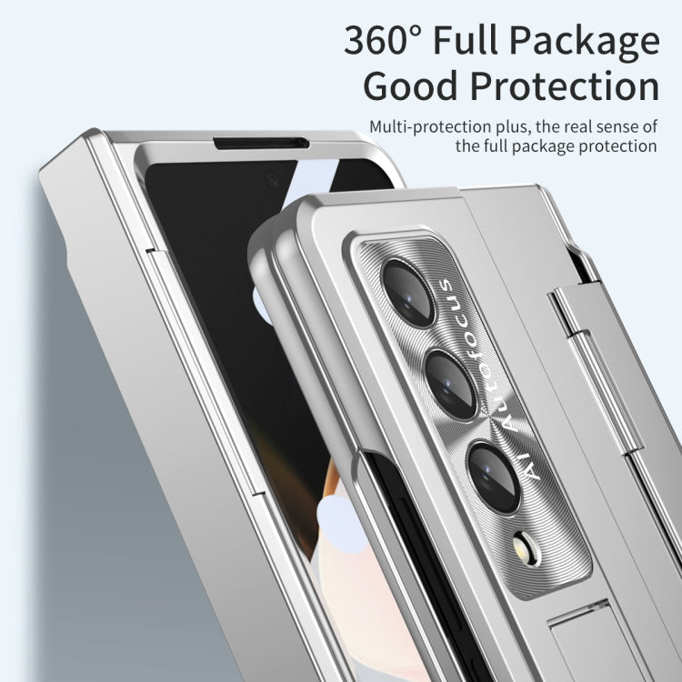 For Samsung Galaxy Z Fold3 5G Integrated Folding Phone Case with Hinge(Silver) - Galaxy Phone Cases by buy2fix | Online Shopping UK | buy2fix