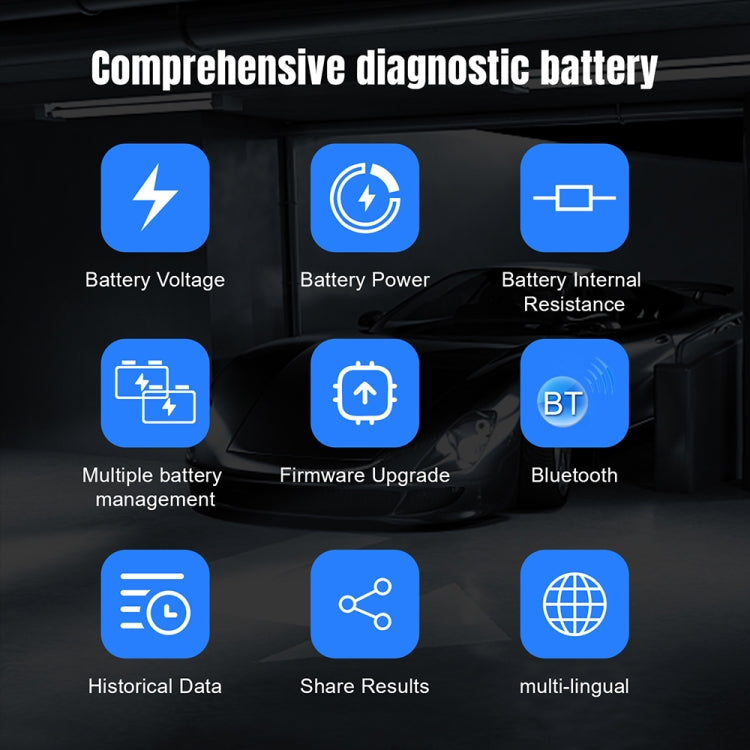 KONNWEI BK200 6V/12V/24V Car Bluetooth Battery Tester(Black) - Electronic Test by KONNWEI | Online Shopping UK | buy2fix