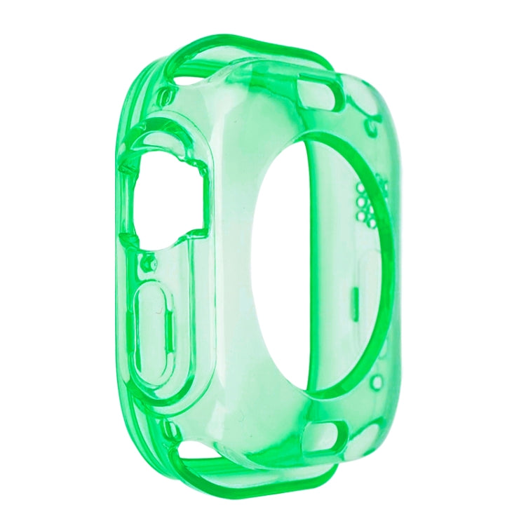 For Apple Watch Ultra 3 / 2 / 1 49mm Glacier Jelly Clear TPU Case Watch Band(Emerald Green) by buy2fix