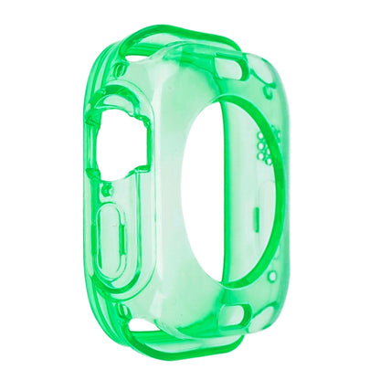 For Apple Watch Ultra 3 / 2 / 1 49mm Glacier Jelly Clear TPU Case Watch Band(Emerald Green) by buy2fix