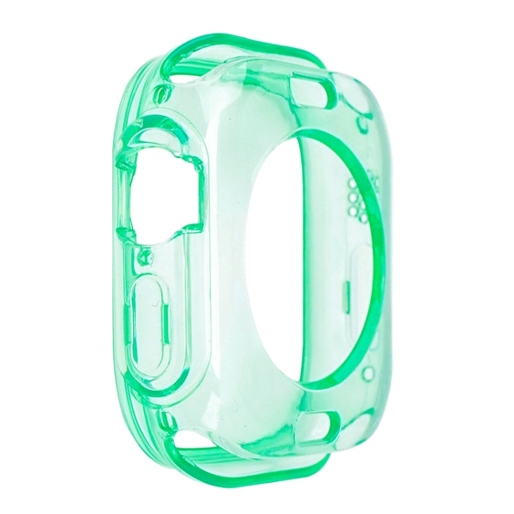 For Apple Watch Ultra 3 / 2 / 1 49mm Glacier Jelly Clear TPU Case Watch Band(Blue Green) by buy2fix