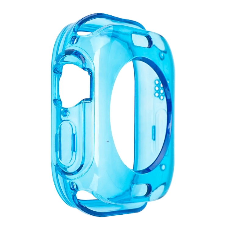 For Apple Watch Ultra 3 / 2 / 1 49mm Glacier Jelly Clear TPU Case Watch Band(Blue) by buy2fix