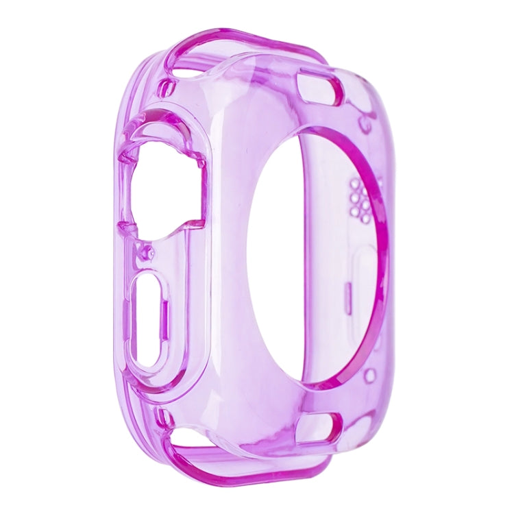 For Apple Watch Ultra 3 / 2 / 1 49mm Glacier Jelly Clear TPU Case Watch Band(Purple) by buy2fix