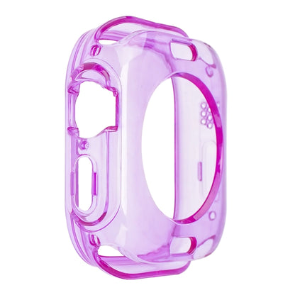 For Apple Watch Ultra 3 / 2 / 1 49mm Glacier Jelly Clear TPU Case Watch Band(Purple) by buy2fix
