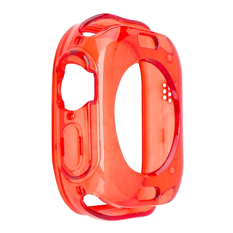 For Apple Watch Ultra 3 / 2 / 1 49mm Glacier Jelly Clear TPU Case Watch Band(Red) by buy2fix