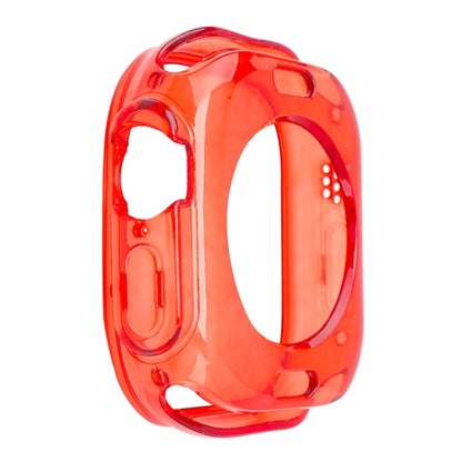For Apple Watch Ultra 3 / 2 / 1 49mm Glacier Jelly Clear TPU Case Watch Band(Red) by buy2fix