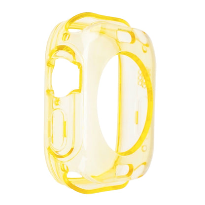 For Apple Watch Ultra 3 / 2 / 1 49mm Glacier Jelly Clear TPU Case Watch Band(Yellow) by buy2fix