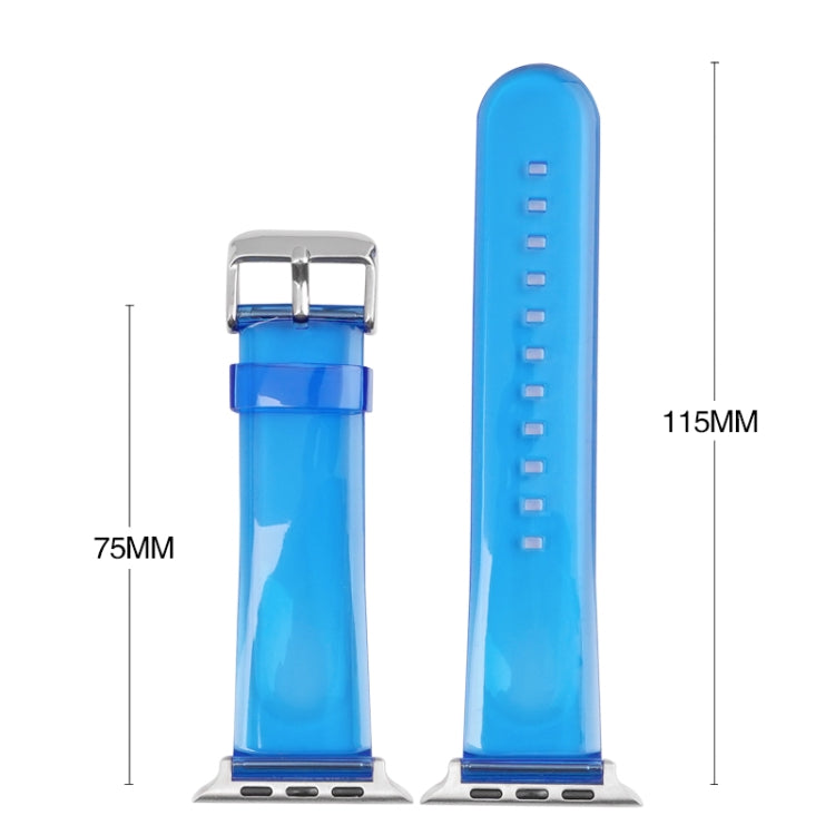 For Apple Watch Ultra 3 / 2 / 1 49mm Glacier Jelly Clear TPU Case Watch Band(Blue Green) by buy2fix