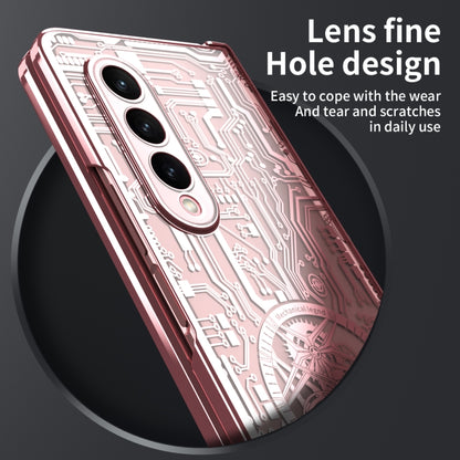 For Samsung Galaxy Z Fold4 5G Mechanical Legend Integrated Electroplating All-inclusive Phone Case(Rose Gold) - Galaxy Z Fold4 5G Cases by buy2fix | Online Shopping UK | buy2fix