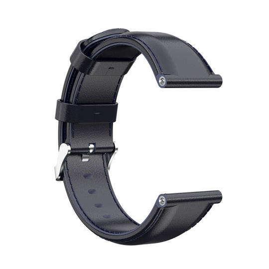 For Garmin Vivoactive 3 Oil Wax Calf Leather Watch Band(Blue)