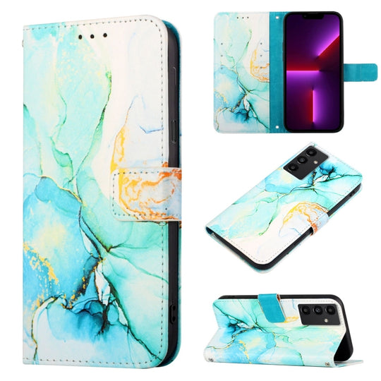 For Samsung Galaxy A34 5G PT003 Marble Pattern Flip Leather Phone Case(LS003)