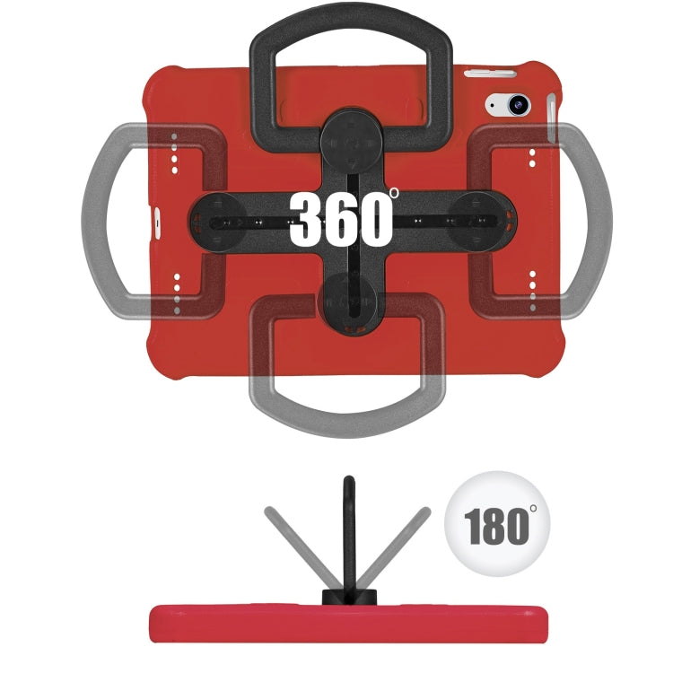 For iPad 2025 / 2022 Shield 360 Rotation Handle EVA Shockproof PC Tablet Case(Red Black) - iPad 2025 / 2022 Cases by buy2fix | Online Shopping UK | buy2fix