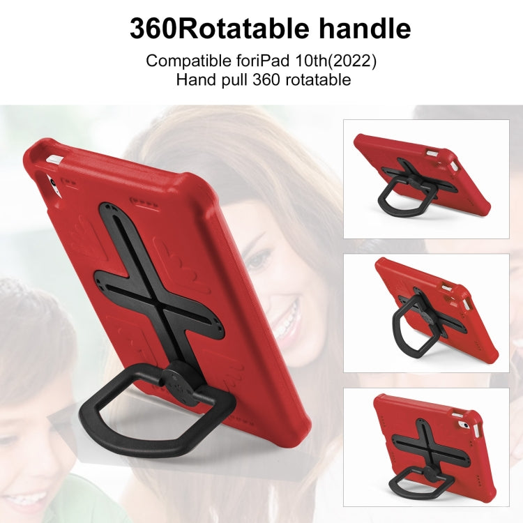 For iPad 2025 / 2022 Shield 360 Rotation Handle EVA Shockproof PC Tablet Case(Red Black) - iPad 2025 / 2022 Cases by buy2fix | Online Shopping UK | buy2fix
