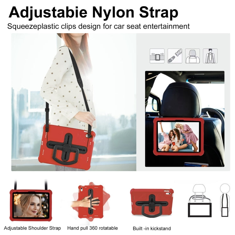 For iPad 2025 / 2022 Shield 360 Rotation Handle EVA Shockproof PC Tablet Case(Red Black) - iPad 2025 / 2022 Cases by buy2fix | Online Shopping UK | buy2fix