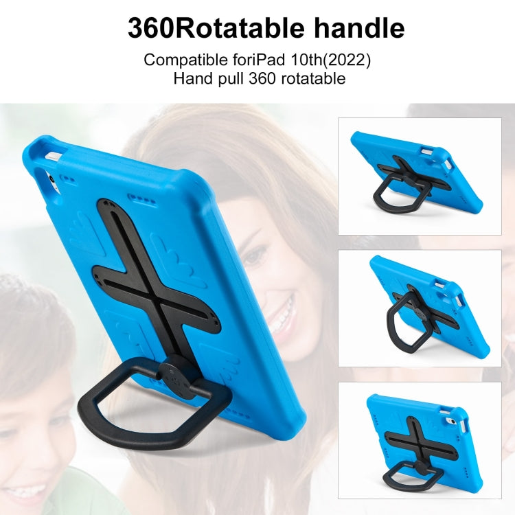 For iPad 2025 / 2022 Shield 360 Rotation Handle EVA Shockproof PC Tablet Case(Blue Black) - iPad 2025 / 2022 Cases by buy2fix | Online Shopping UK | buy2fix