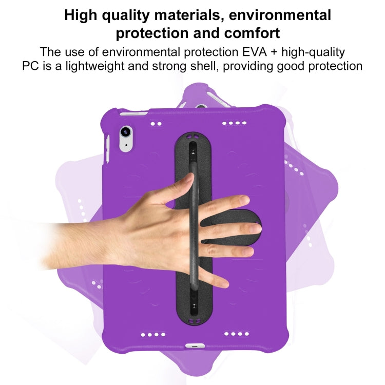 For iPad 2025 / 2022 Shield 360 Rotation Handle EVA Shockproof PC Tablet Case(Purple Black) - iPad 2025 / 2022 Cases by buy2fix | Online Shopping UK | buy2fix