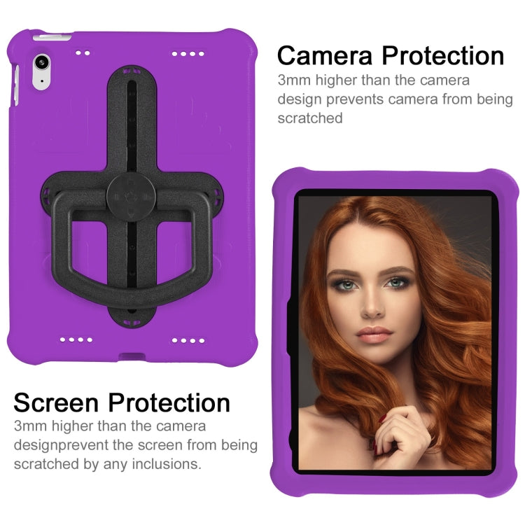 For iPad 2025 / 2022 Shield 360 Rotation Handle EVA Shockproof PC Tablet Case(Purple Black) - iPad 2025 / 2022 Cases by buy2fix | Online Shopping UK | buy2fix