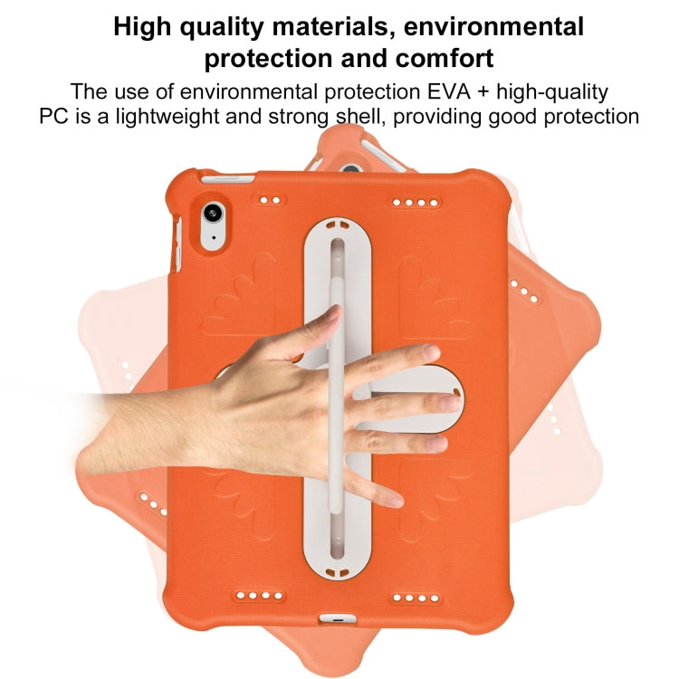 For iPad 2025 / 2022 Shield 360 Rotation Handle EVA Shockproof PC Tablet Case(Orange Beige) - iPad 2025 / 2022 Cases by buy2fix | Online Shopping UK | buy2fix