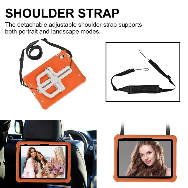 For iPad 2025 / 2022 Shield 360 Rotation Handle EVA Shockproof PC Tablet Case(Orange Beige) - iPad 2025 / 2022 Cases by buy2fix | Online Shopping UK | buy2fix