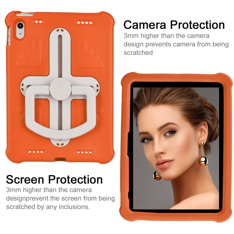 For iPad 2025 / 2022 Shield 360 Rotation Handle EVA Shockproof PC Tablet Case(Orange Beige) - iPad 2025 / 2022 Cases by buy2fix | Online Shopping UK | buy2fix