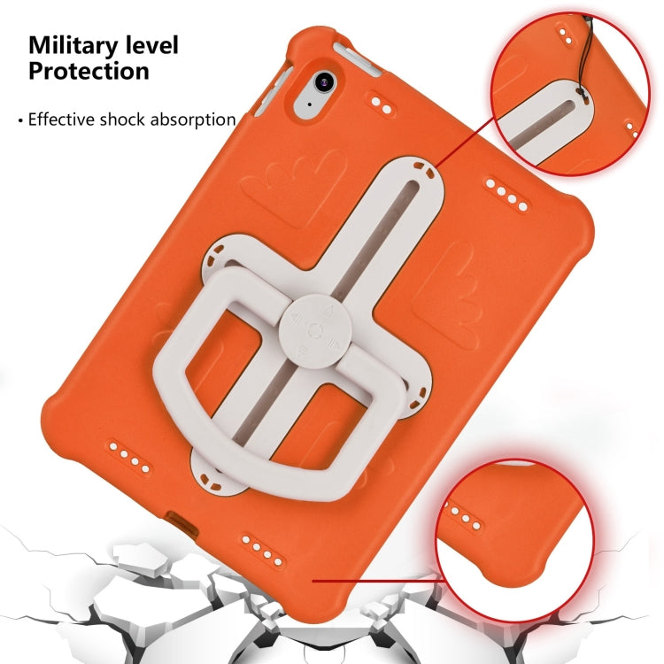 For iPad 2025 / 2022 Shield 360 Rotation Handle EVA Shockproof PC Tablet Case(Orange Beige) - iPad 2025 / 2022 Cases by buy2fix | Online Shopping UK | buy2fix