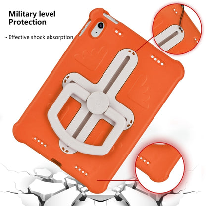 For iPad 2025 / 2022 Shield 360 Rotation Handle EVA Shockproof PC Tablet Case(Orange Beige) - iPad 2025 / 2022 Cases by buy2fix | Online Shopping UK | buy2fix