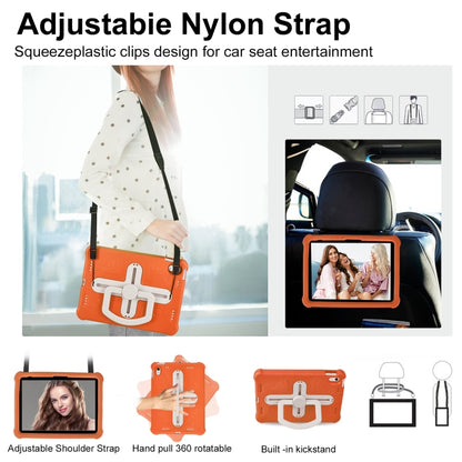 For iPad 2025 / 2022 Shield 360 Rotation Handle EVA Shockproof PC Tablet Case(Orange Beige) - iPad 2025 / 2022 Cases by buy2fix | Online Shopping UK | buy2fix