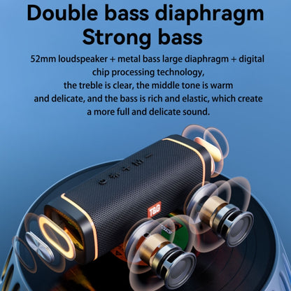 T&G TG375 Outdoor Portable LED Light RGB Wireless Bluetooth Speaker Subwoofer(Grey) - Desktop Speaker by T&G | Online Shopping UK | buy2fix