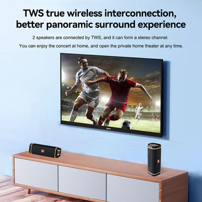 T&G TG375 Outdoor Portable LED Light RGB Wireless Bluetooth Speaker Subwoofer(Grey) - Desktop Speaker by T&G | Online Shopping UK | buy2fix