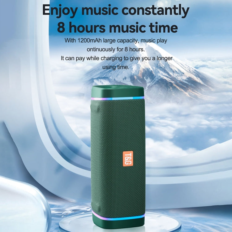 T&G TG375 Outdoor Portable LED Light RGB Wireless Bluetooth Speaker Subwoofer(Grey) - Desktop Speaker by T&G | Online Shopping UK | buy2fix