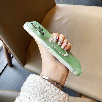 For iPhone 14 Silk Ink Pattern MagSafe PC Phone Case(Red) by buy2fix