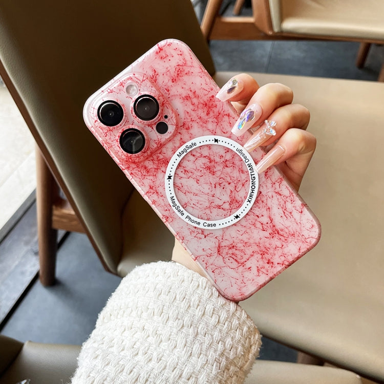 For iPhone 11 Silk Ink Pattern MagSafe PC Phone Case(Red) by buy2fix