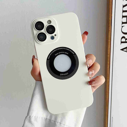 For iPhone 12 Pro Max Skin Feel CD Texture MagSafe Magnetic Phone Case(White) by buy2fix