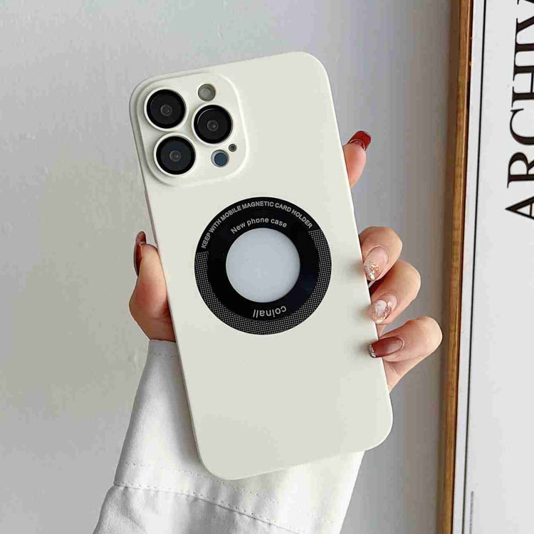 For iPhone 11 Skin Feel CD Texture MagSafe Magnetic Phone Case(White) by buy2fix