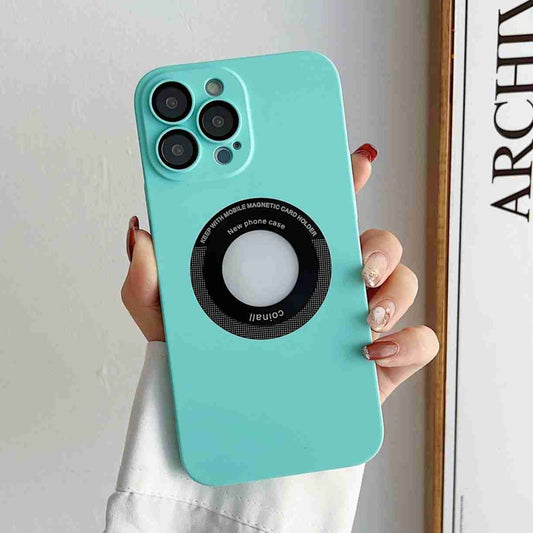 For iPhone 11 Skin Feel CD Texture MagSafe Magnetic Phone Case(Sky Blue) by buy2fix
