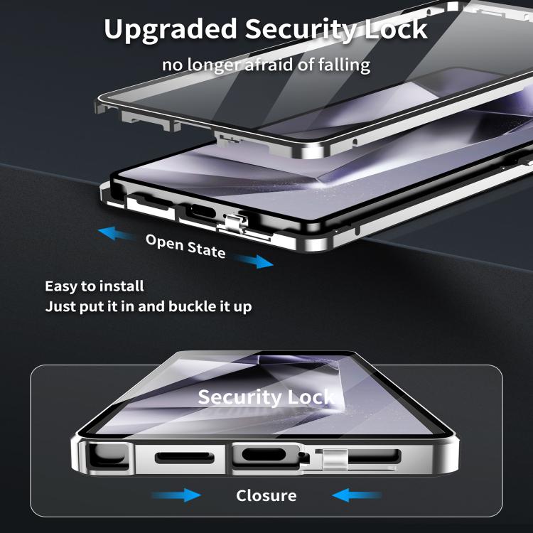 For Samsung Galaxy S25 Ultra 5G HD Full Cover Magsafe Magnetic Metal Tempered Glass Phone Case(Gold) - Galaxy S25 Ultra 5G Cases by buy2fix | Online Shopping UK | buy2fix