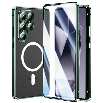 For Samsung Galaxy S25 Ultra 5G HD Full Cover Magsafe Magnetic Metal Tempered Glass Phone Case(Green) - Galaxy S25 Ultra 5G Cases by buy2fix | Online Shopping UK | buy2fix