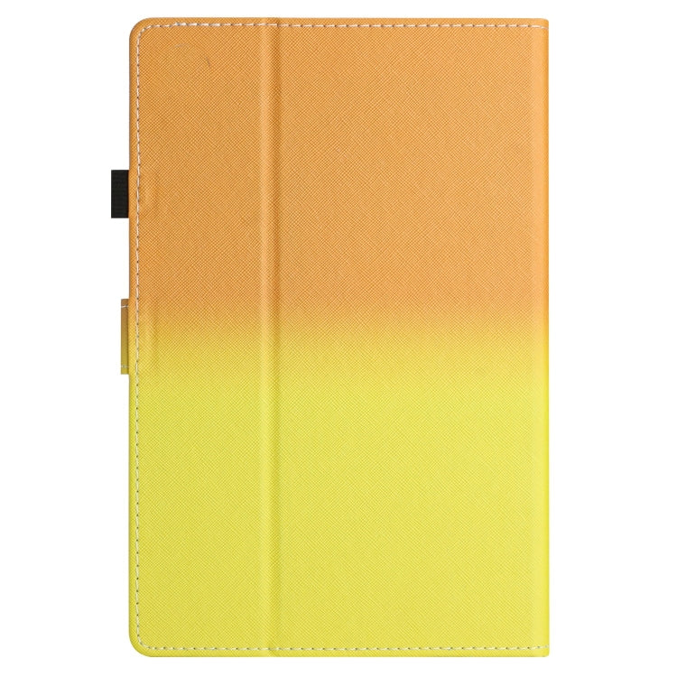 For 10 inch Universal Stitching Gradient Leather Tablet Case(Orange Yellow) - 10 - 11 inch by buy2fix | Online Shopping UK | buy2fix