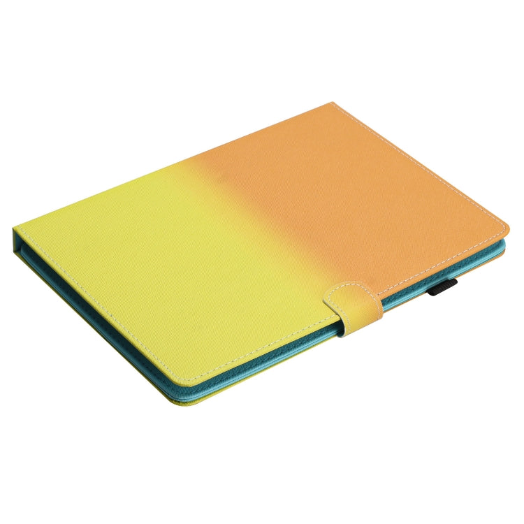 For 10 inch Universal Stitching Gradient Leather Tablet Case(Orange Yellow) - 10 - 11 inch by buy2fix | Online Shopping UK | buy2fix