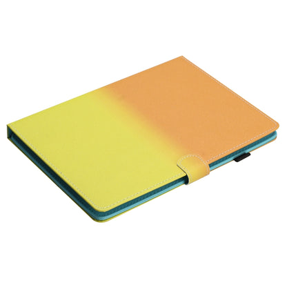 For 10 inch Universal Stitching Gradient Leather Tablet Case(Orange Yellow) - 10 - 11 inch by buy2fix | Online Shopping UK | buy2fix