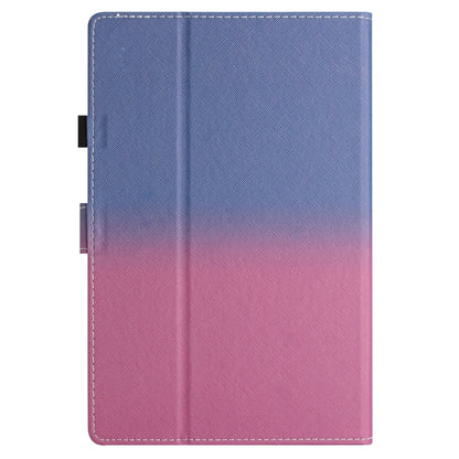 For 10 inch Universal Stitching Gradient Leather Tablet Case(Blue Rose) - 10 - 11 inch by buy2fix | Online Shopping UK | buy2fix