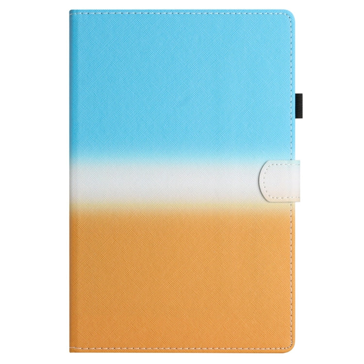 For 10 inch Universal Stitching Gradient Leather Tablet Case(Blue Orange) - 10 - 11 inch by buy2fix | Online Shopping UK | buy2fix