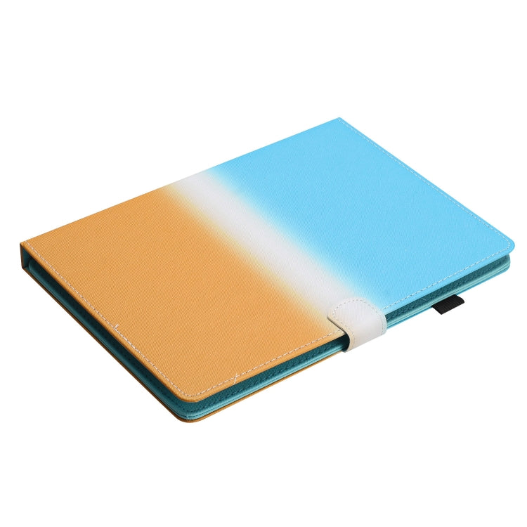 For 10 inch Universal Stitching Gradient Leather Tablet Case(Blue Orange) - 10 - 11 inch by buy2fix | Online Shopping UK | buy2fix