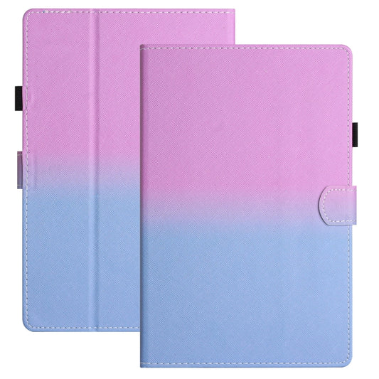 For 10 inch Universal Stitching Gradient Leather Tablet Case(Purple Blue) - 10 - 11 inch by buy2fix | Online Shopping UK | buy2fix