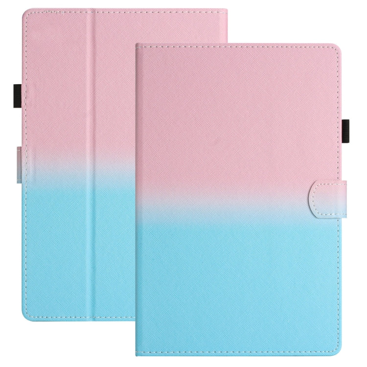 For 10 inch Universal Stitching Gradient Leather Tablet Case(Pink Blue) - 10 - 11 inch by buy2fix | Online Shopping UK | buy2fix